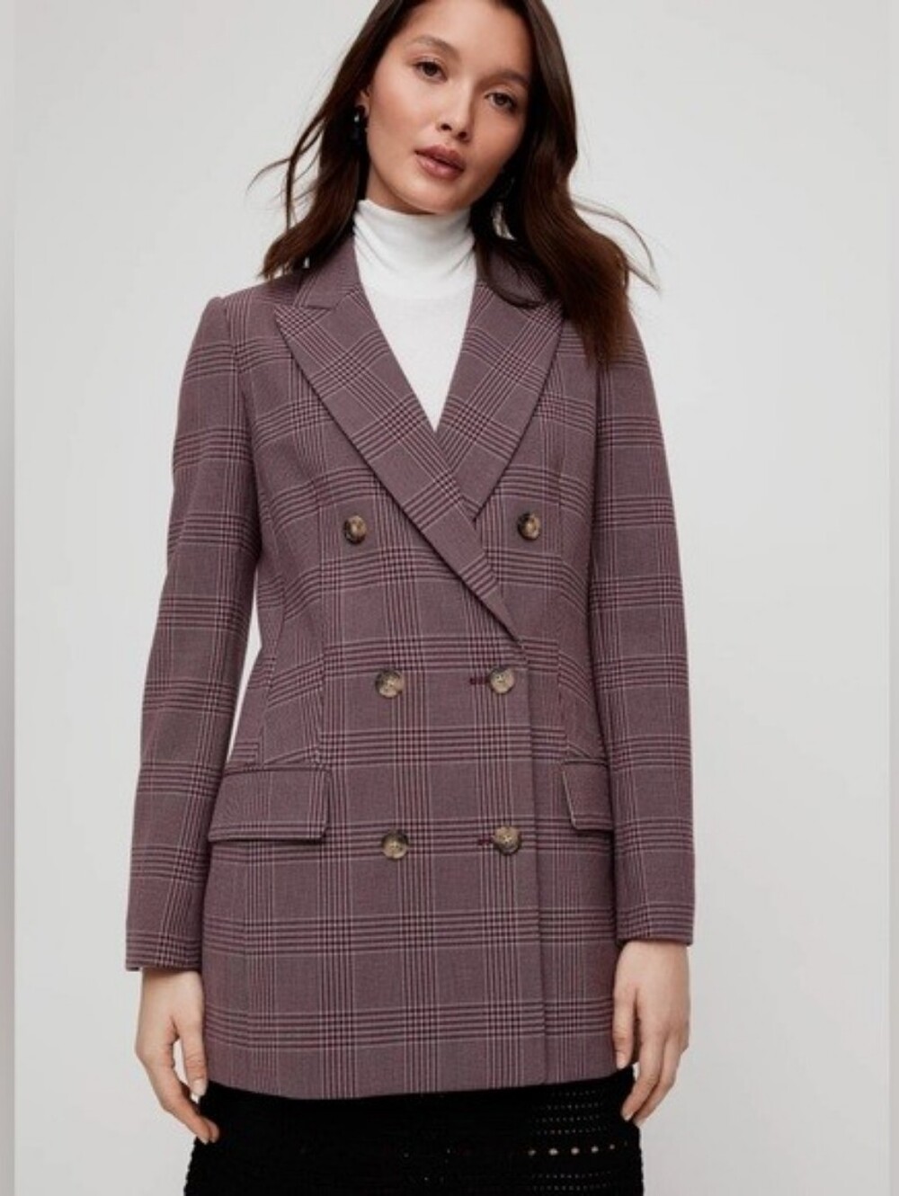 Aritzia Wilfred Margaux Blazer, Pink, Double Breasted , Size 4, Suit